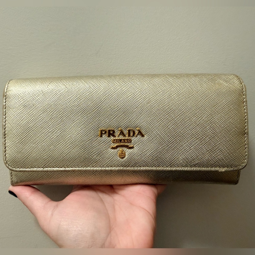 Prada - Metallic Gold/Pewter - Long Wallet